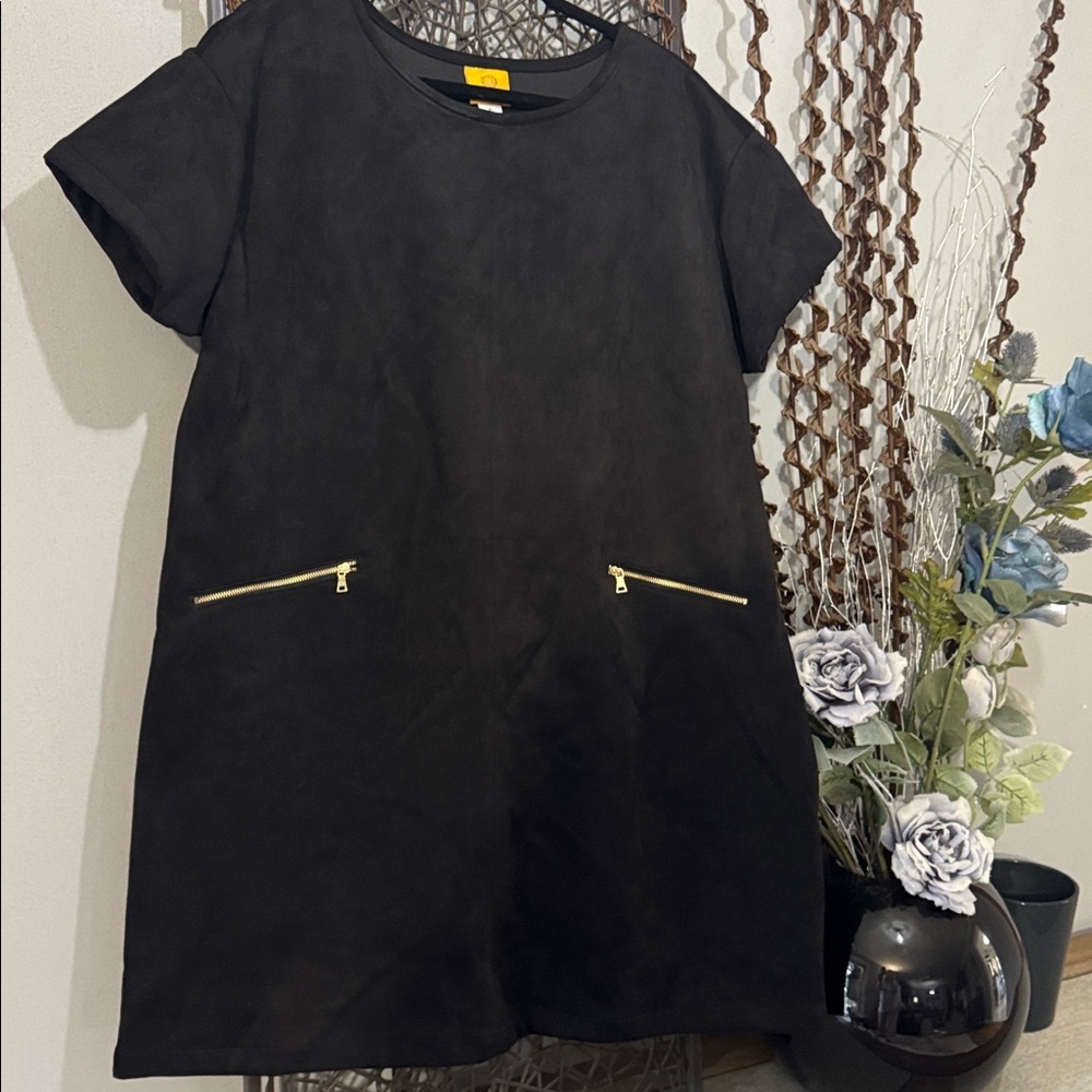 Ruby Rd. Black Suede Feel Dress Size Xl - Picture 4 of 8